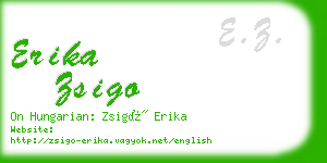 erika zsigo business card